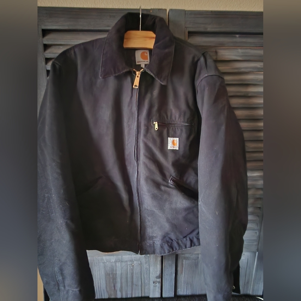 Carhartt 'Detroit' J001 Black Blanket Lined Jacket Size Large